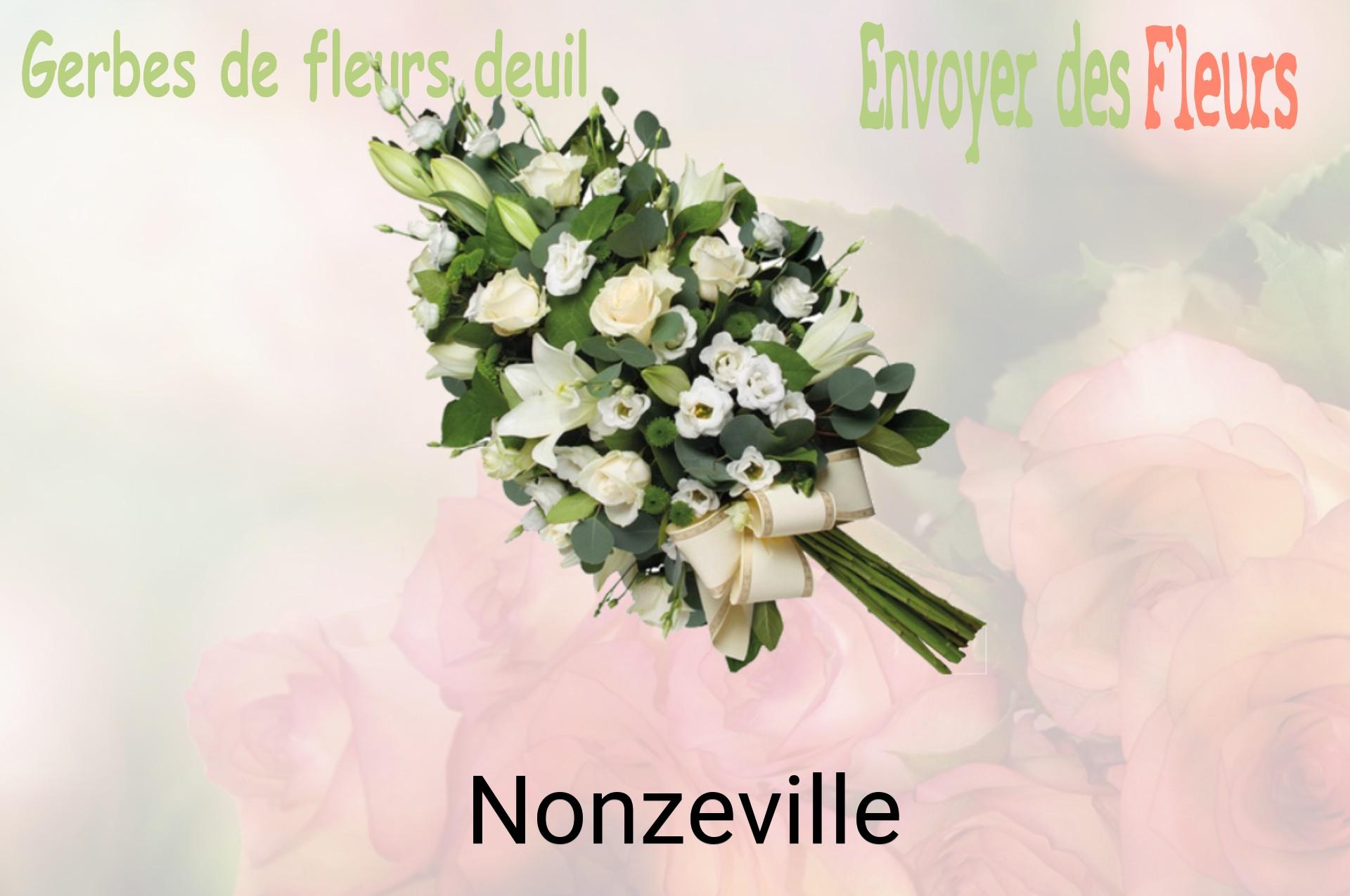 Gerbe de fleurs de deuil livrée à Nonzeville
